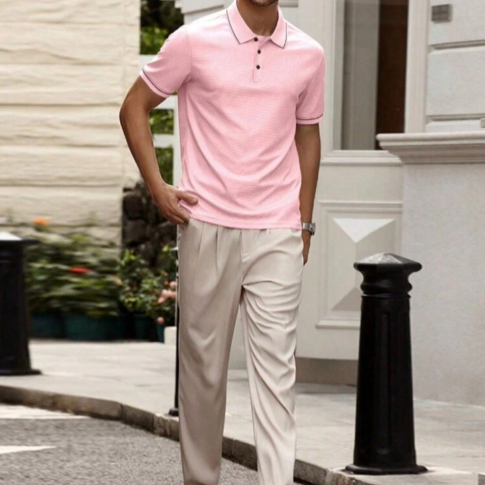 Men's Pink Polo Shirt